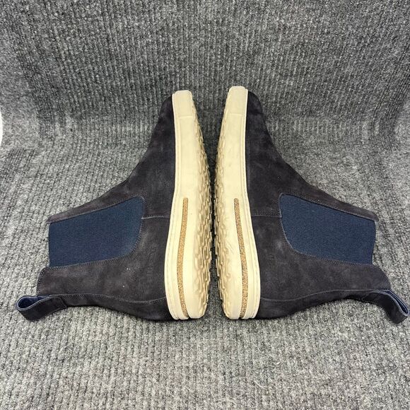 Birkenstock Black Suede Chelsea Boots with Cream Sole main image 4